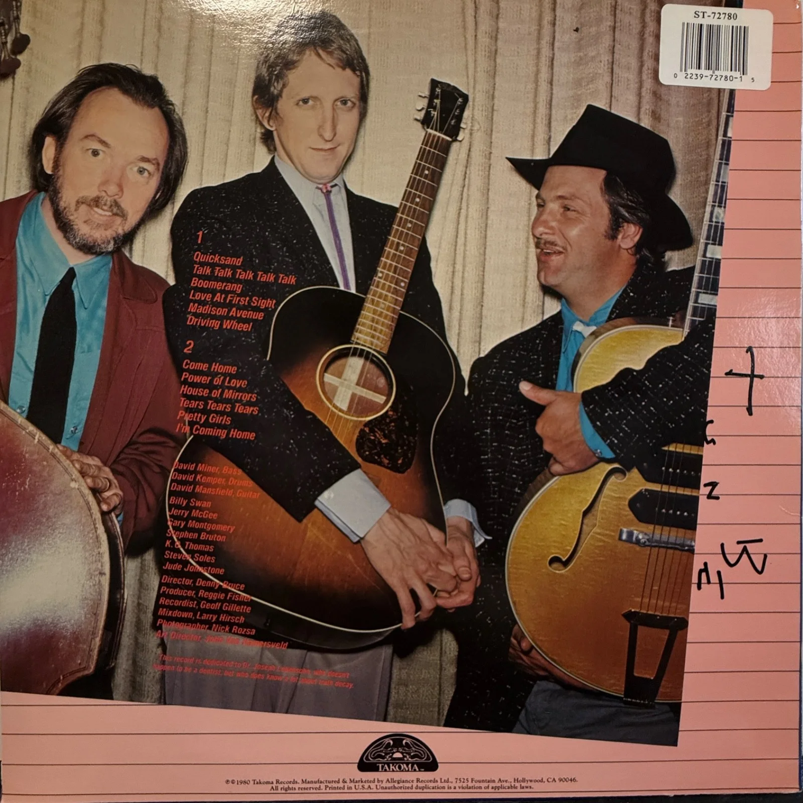 T BONE BURNETT - AUTOGRAPH!! Signed "Truth Decay" VINYL LP USA ST-72780 TAKOMA, image 2