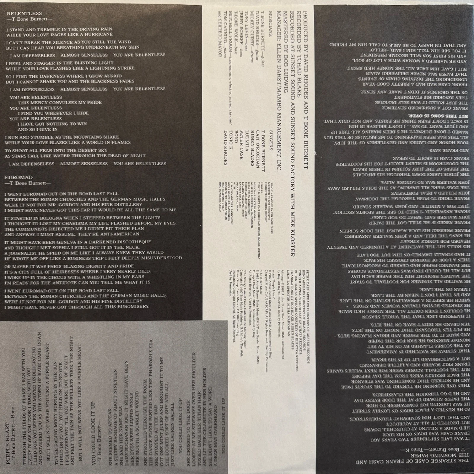 T BONE BURNETT - AUTOGRAPH!! Signed "Talking Animals" VINYL album BFC 40792 NM!, image 5