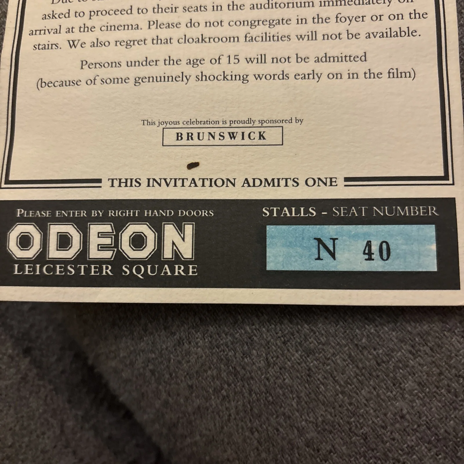 4 weddings And A Funeral Ticket Invite May 11th 1994 With Envelope And Confetti, image 3
