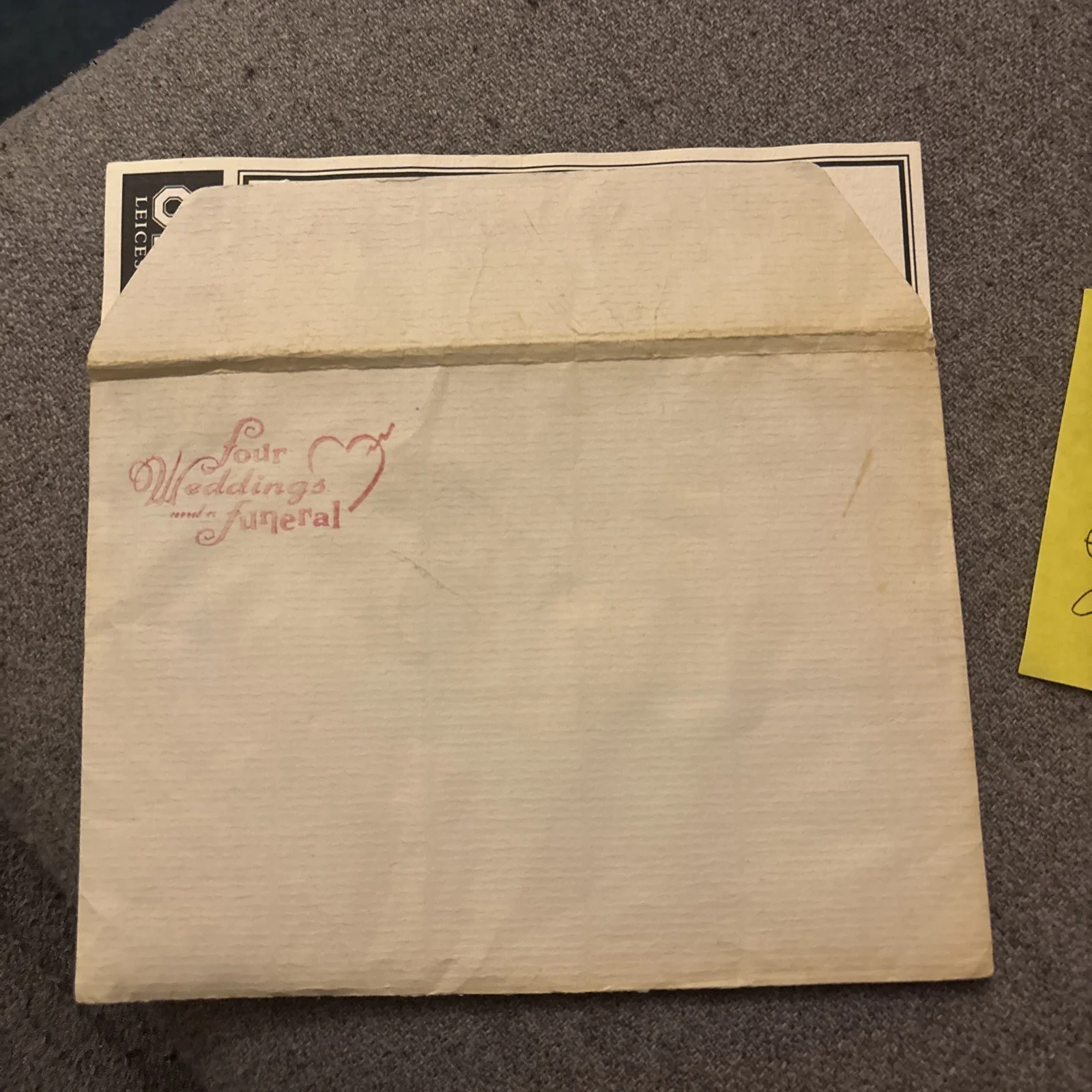 4 weddings And A Funeral Ticket Invite May 11th 1994 With Envelope And Confetti, image 4