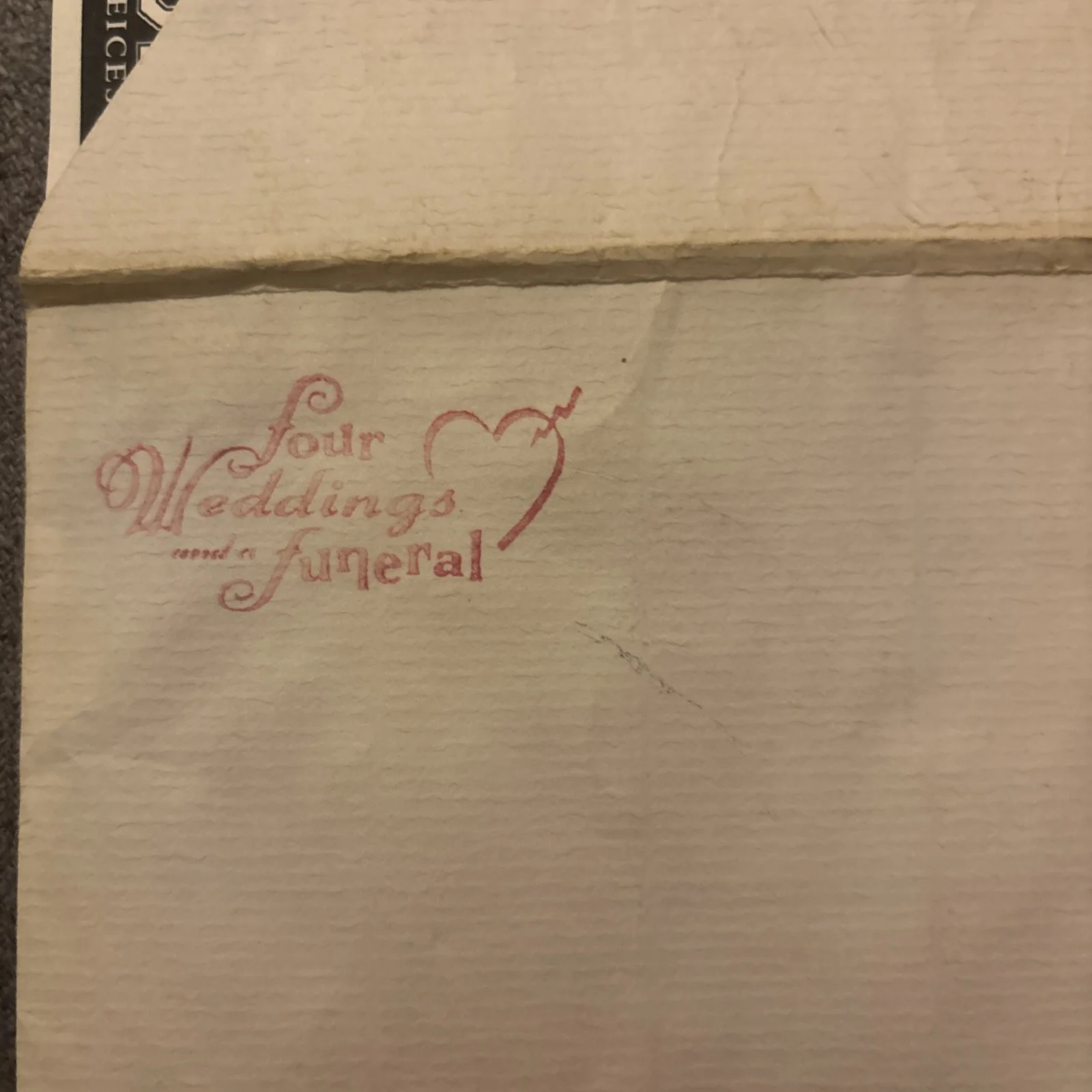 4 weddings And A Funeral Ticket Invite May 11th 1994 With Envelope And Confetti, image 5