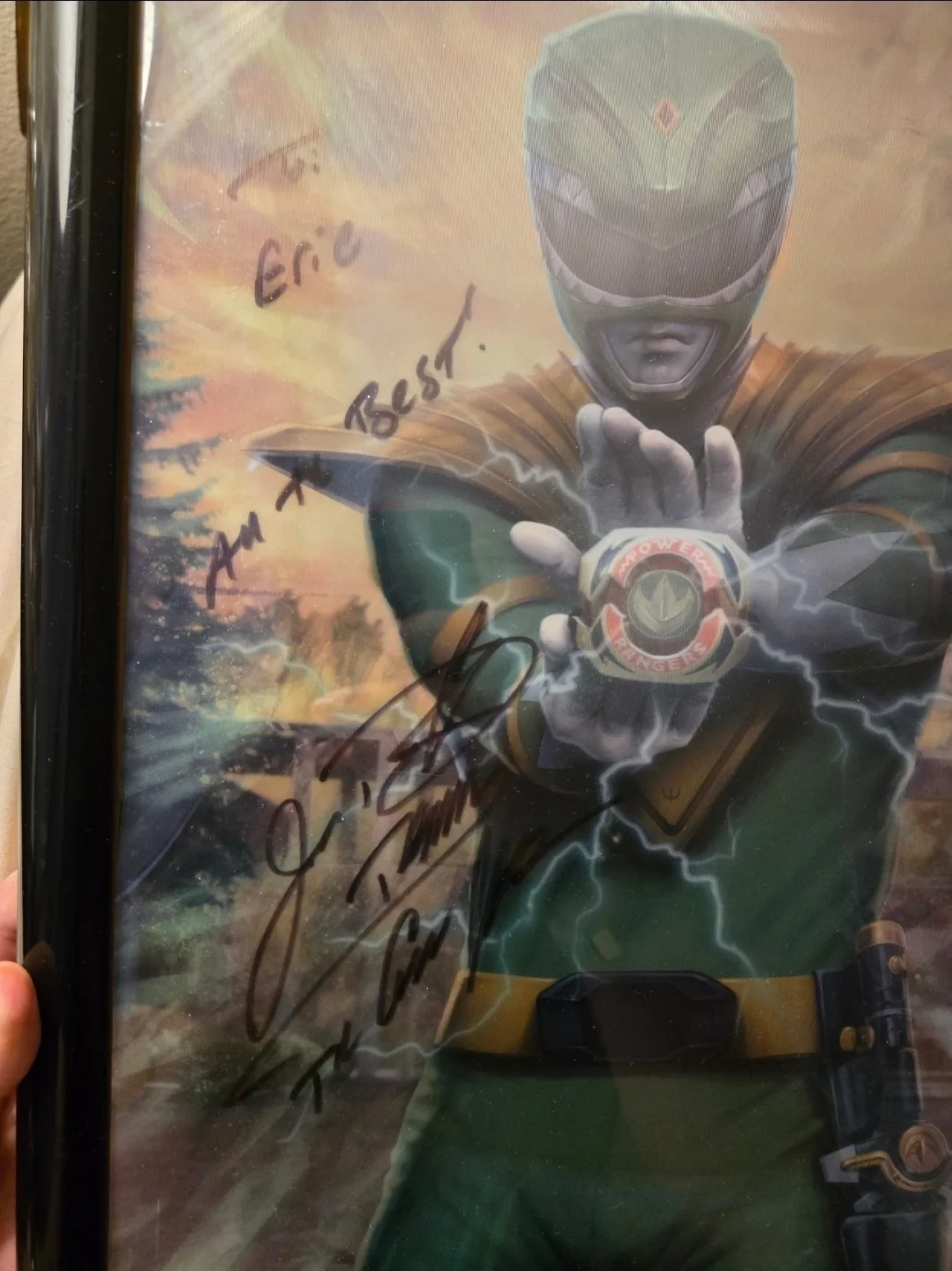 Jason David Frank Signed Autographed Power Ranger Poster 3D Lenticular Poster, image 3
