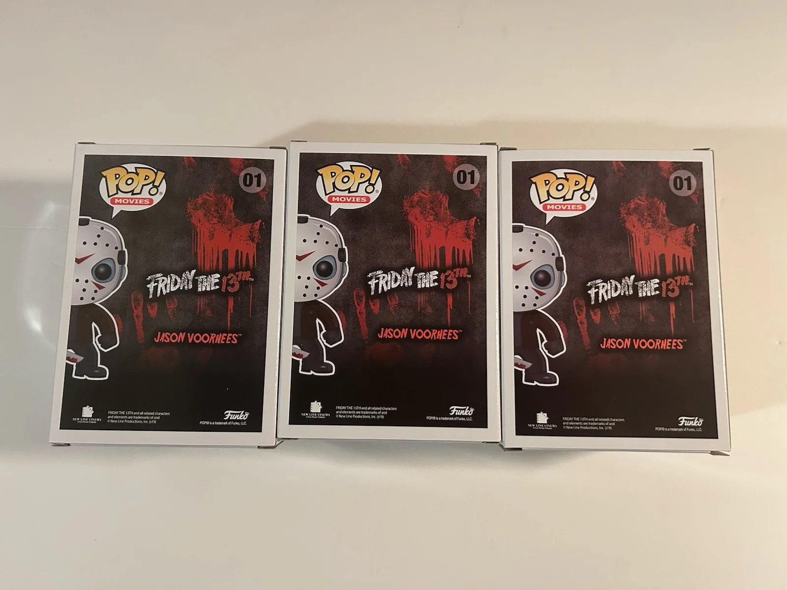 Warrington Gillette — Set 3 Jason Voorhees Friday The 13th Signed Funko POPs Holder Gillette Kirzinger, изображение 3