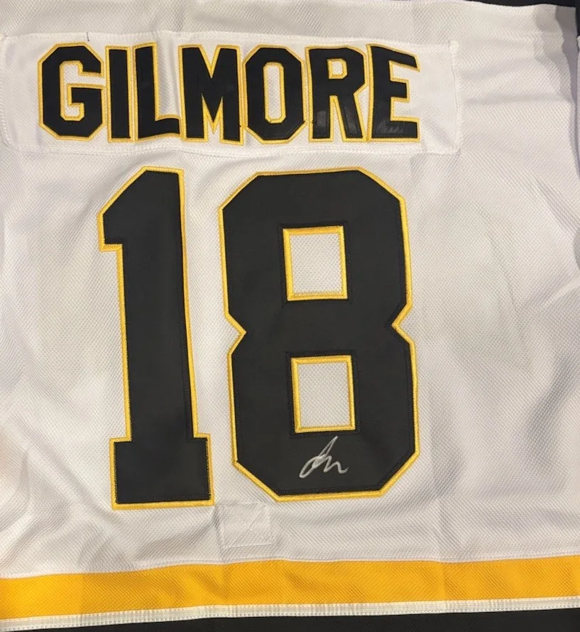 Adam Sandler — Adam Sandler HAPPY GILMORE Movie Signed Autographed Boston Bruins Jersey, изображение 2