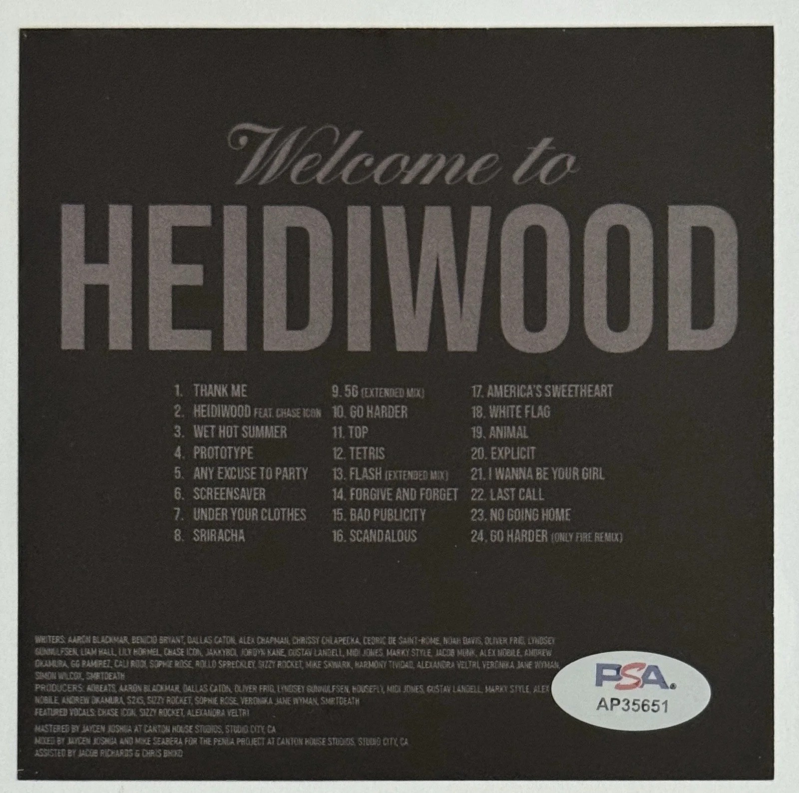 Heidi Montag Signed Photograph Cover Card & Heidiwood CD PSA DNA COA The Hills, изображение 3