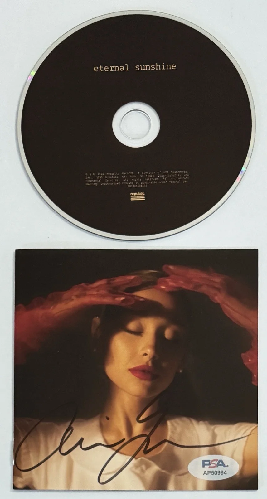 Ariana Grande SIGNED Eternal Sunshine CD Book PSA DNA COA Wicked FULL AUTOGRAPH, изображение 2