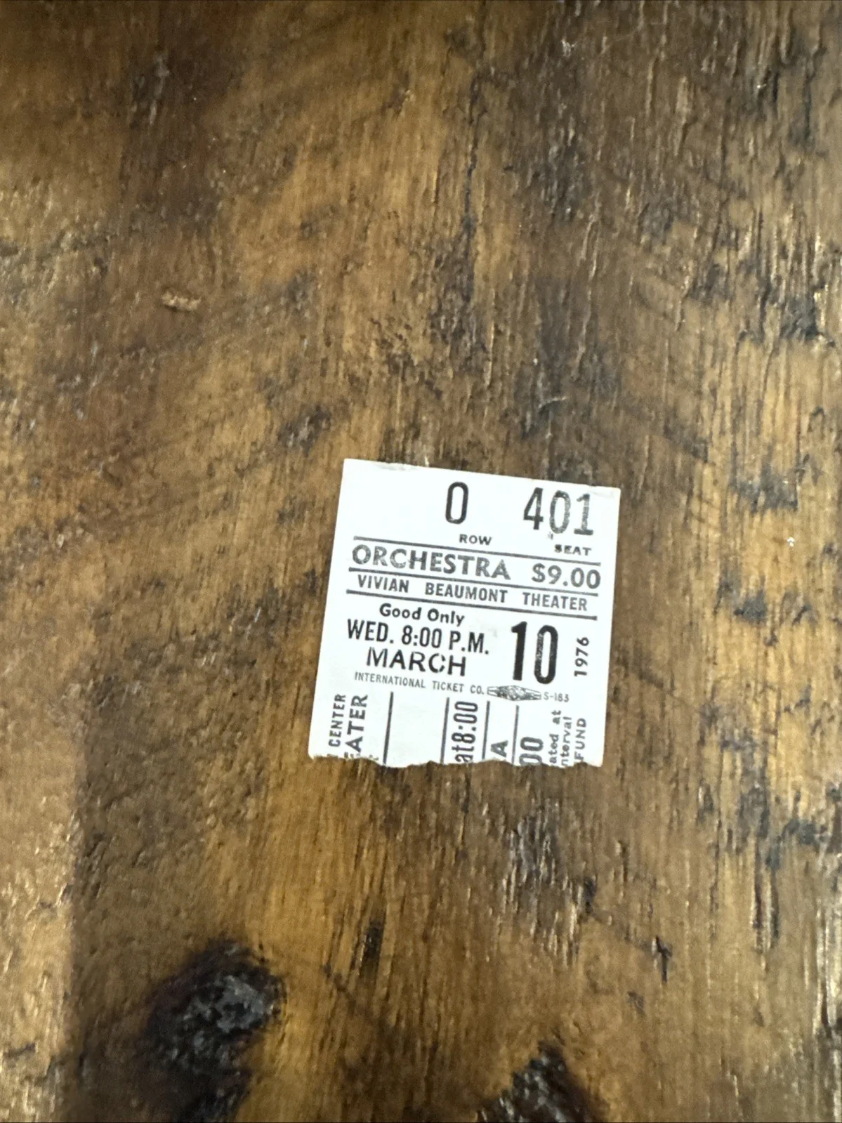 March 1976 Broadway THREE PENNY OPERA Ticket Stub Raul Julia, image 3
