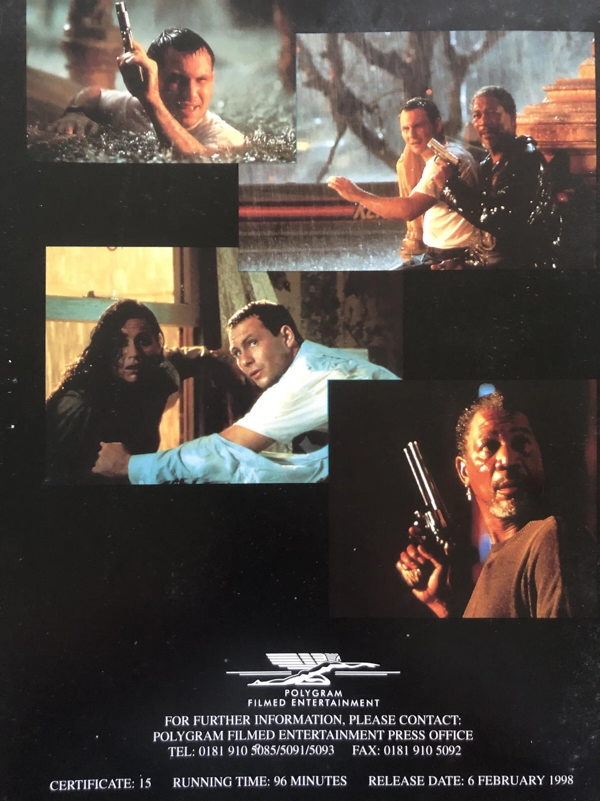 Cinema Press Pack - Hard Rain- Christian Slater & Morgan Freeman Movie Collectab, изображение 2