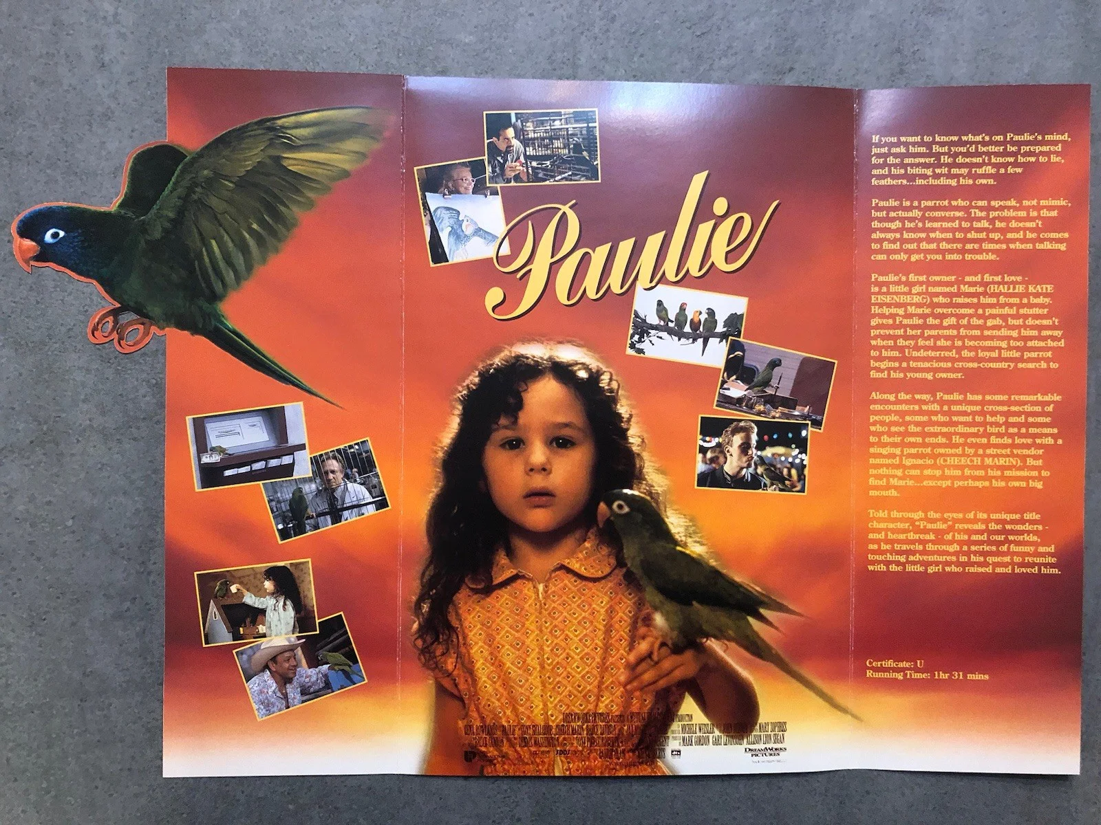Cinema Press Pack - Paulie - Cheech Marin, Bruce Davison, Buddy Hackett, image 2