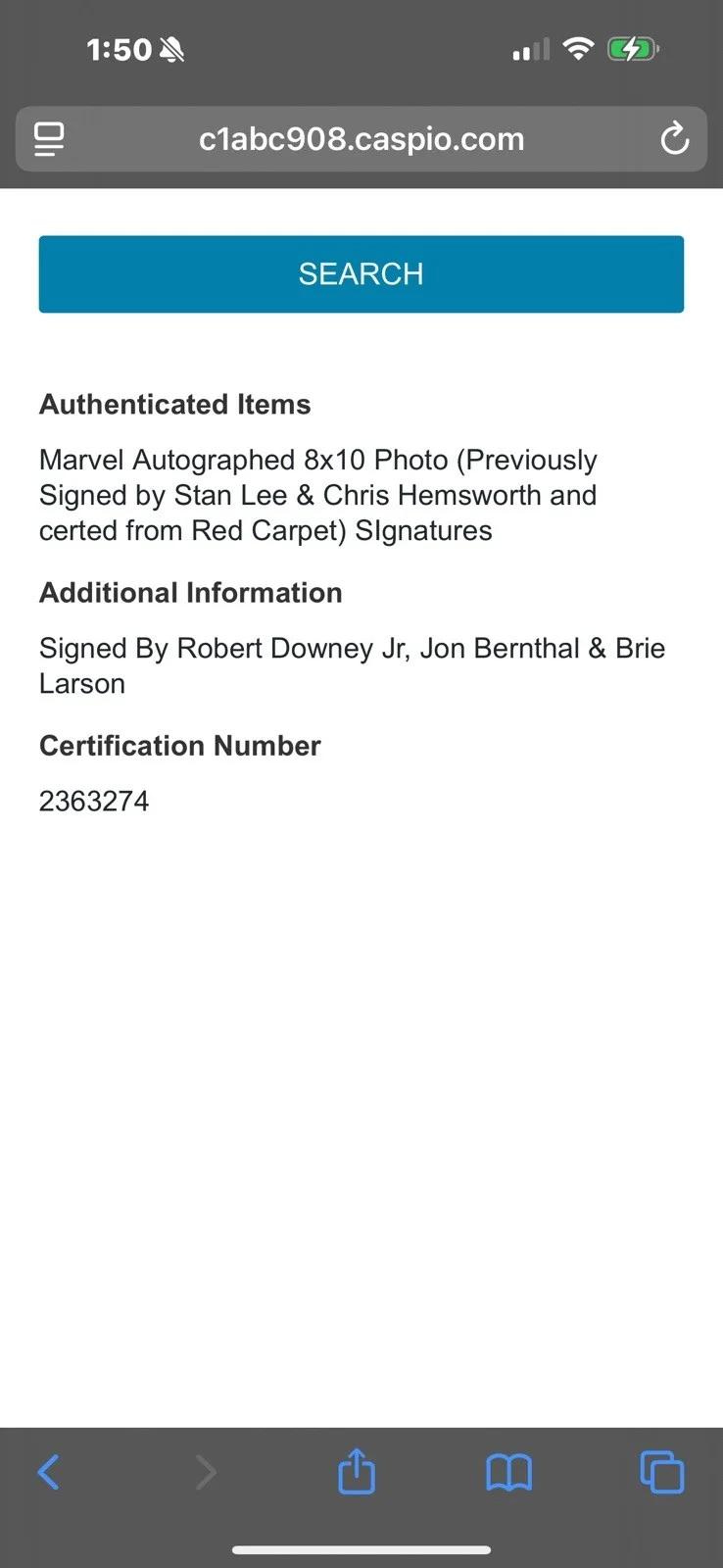 Robert Downey Jr, J Bernthal & Brie Larson, Stan Lee & C Hemsworth Signed Photo, изображение 3
