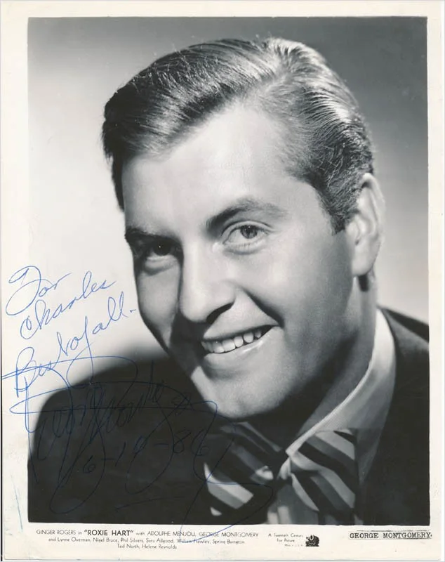 George Montgomery — GEORGE MONTGOMERY - INSCRIBED PRINTED PHOTOGRAPH SIGNED IN INK