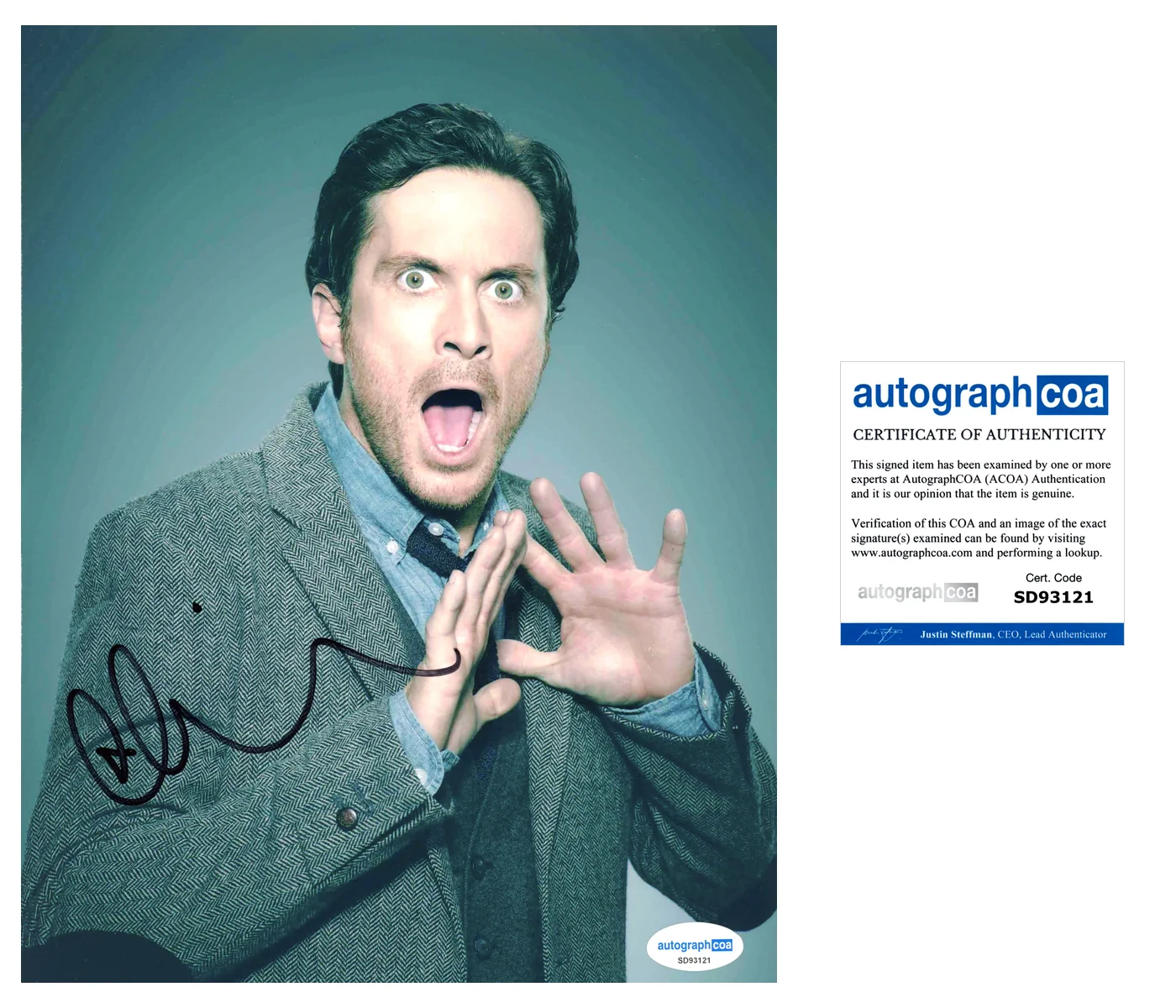 Oliver Hudson — Oliver Hudson signed Autographed 8x10 Photo f HOT A Merry Little Ex-Mas ACOA COA
