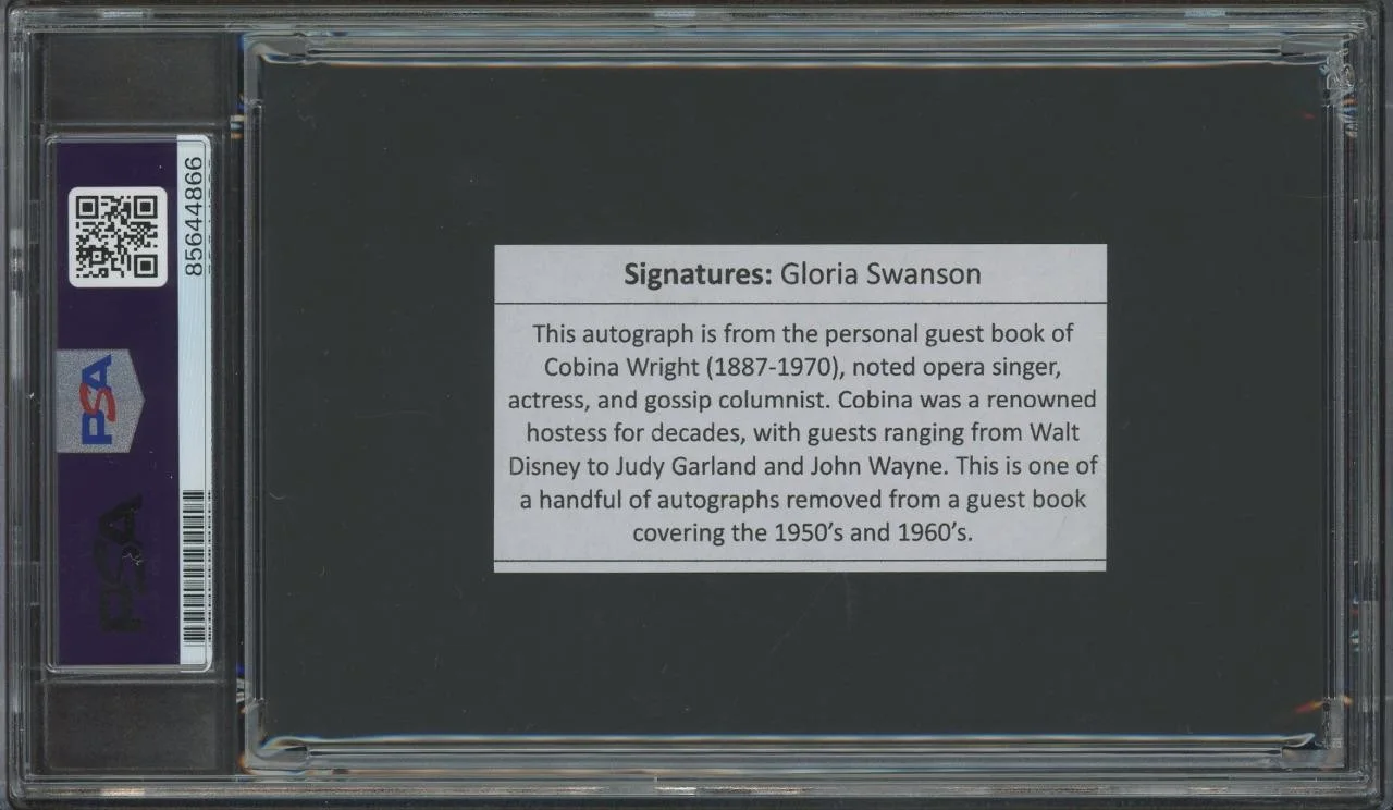 Gloria Swanson — GLORIA SWANSON (1899-1983) autograph cut | "Sunset Boulevard" signed PSA/DNA, image 2