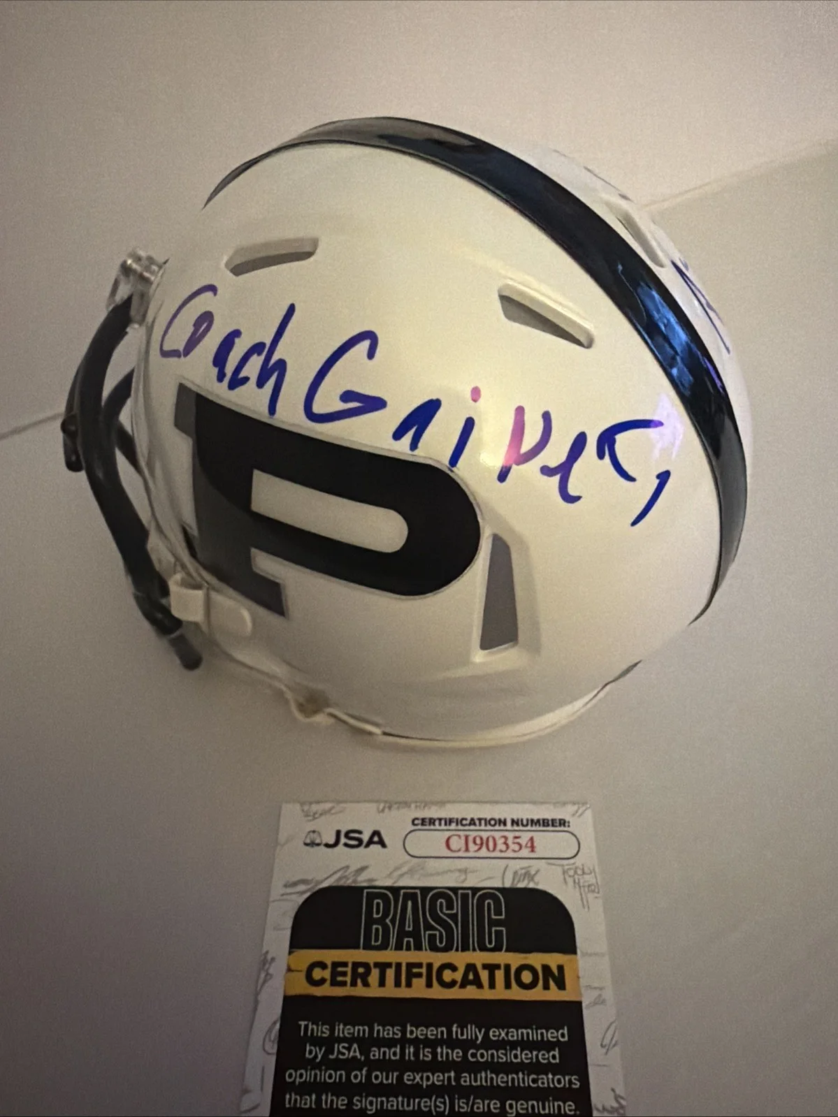 BILLY BOB THORNTON — BILLY BOB THORNTON SIGNED AUTOGRAPH MOJO MINI HELMET FRIDAY NIGHT LIGHTS JSA COA, image 3