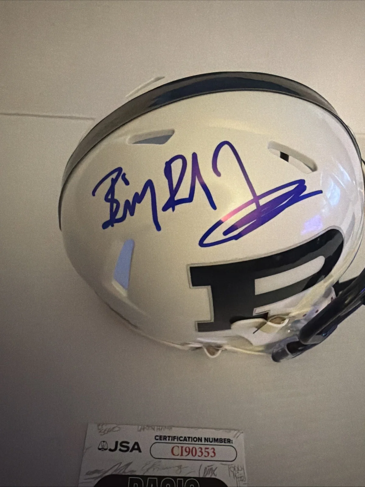 BILLY BOB THORNTON — BILLY BOB THORNTON SIGNED AUTOGRAPH MOJO MINI HELMET FRIDAY NIGHT LIGHTS JSA COA, image 2