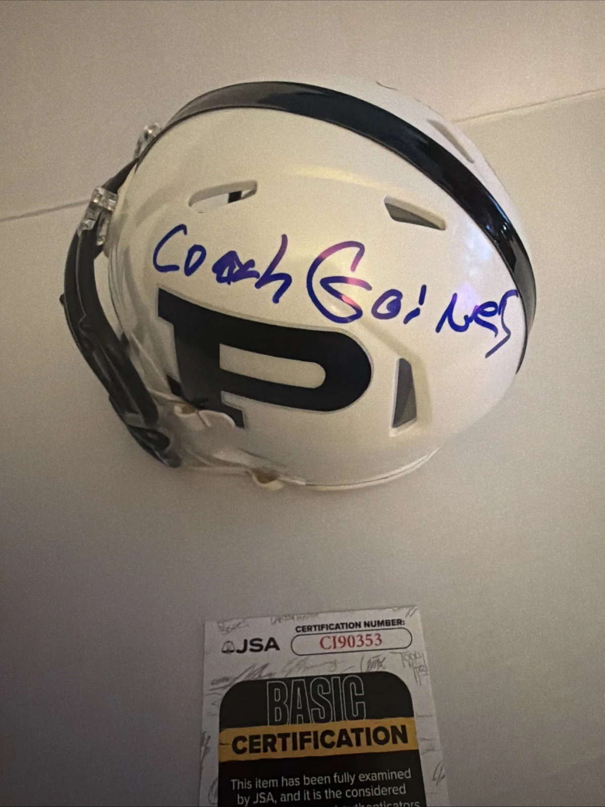 BILLY BOB THORNTON — BILLY BOB THORNTON SIGNED AUTOGRAPH MOJO MINI HELMET FRIDAY NIGHT LIGHTS JSA COA, image 3