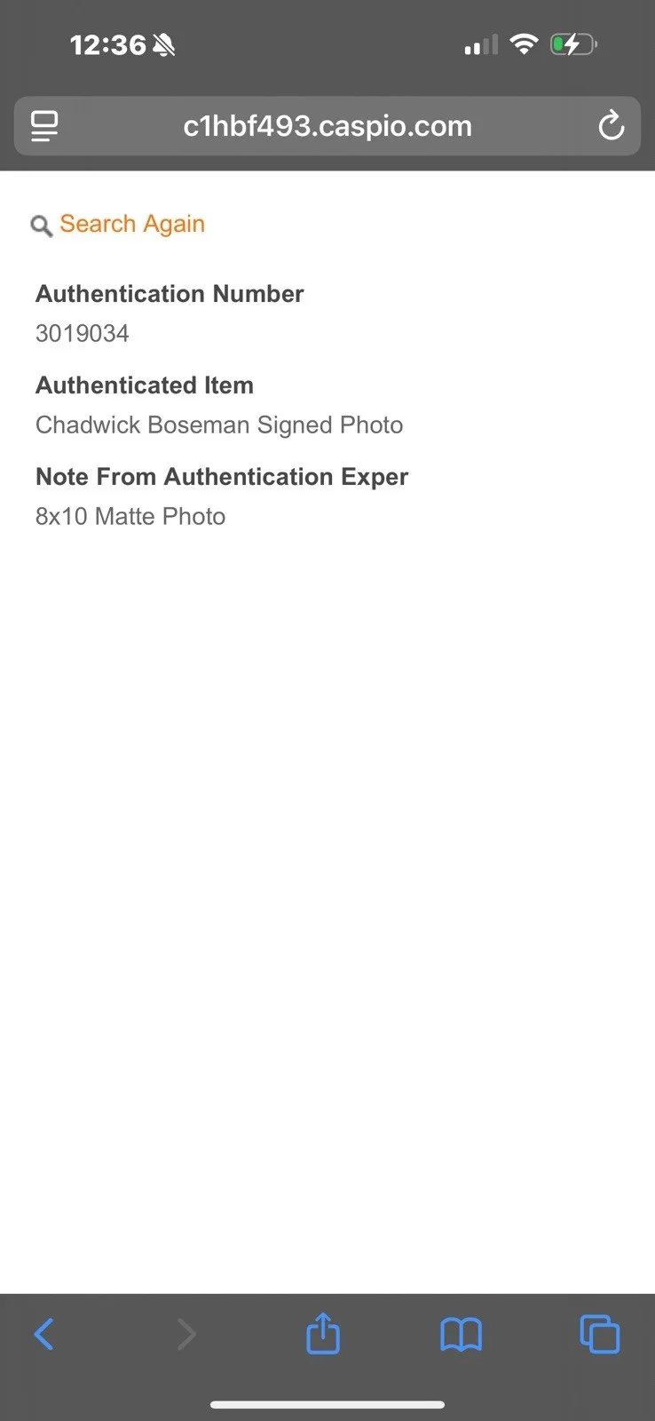 Chadwick Bozeman Autographed Black Panther Photo w/coa, image 3