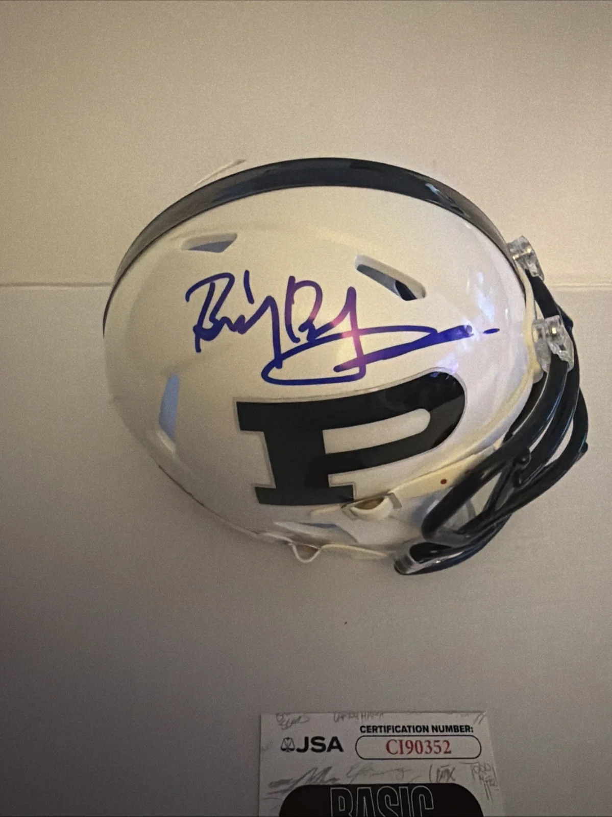 BILLY BOB THORNTON — BILLY BOB THORNTON SIGNED AUTOGRAPH MOJO MINI HELMET FRIDAY NIGHT LIGHTS JSA COA, image 2