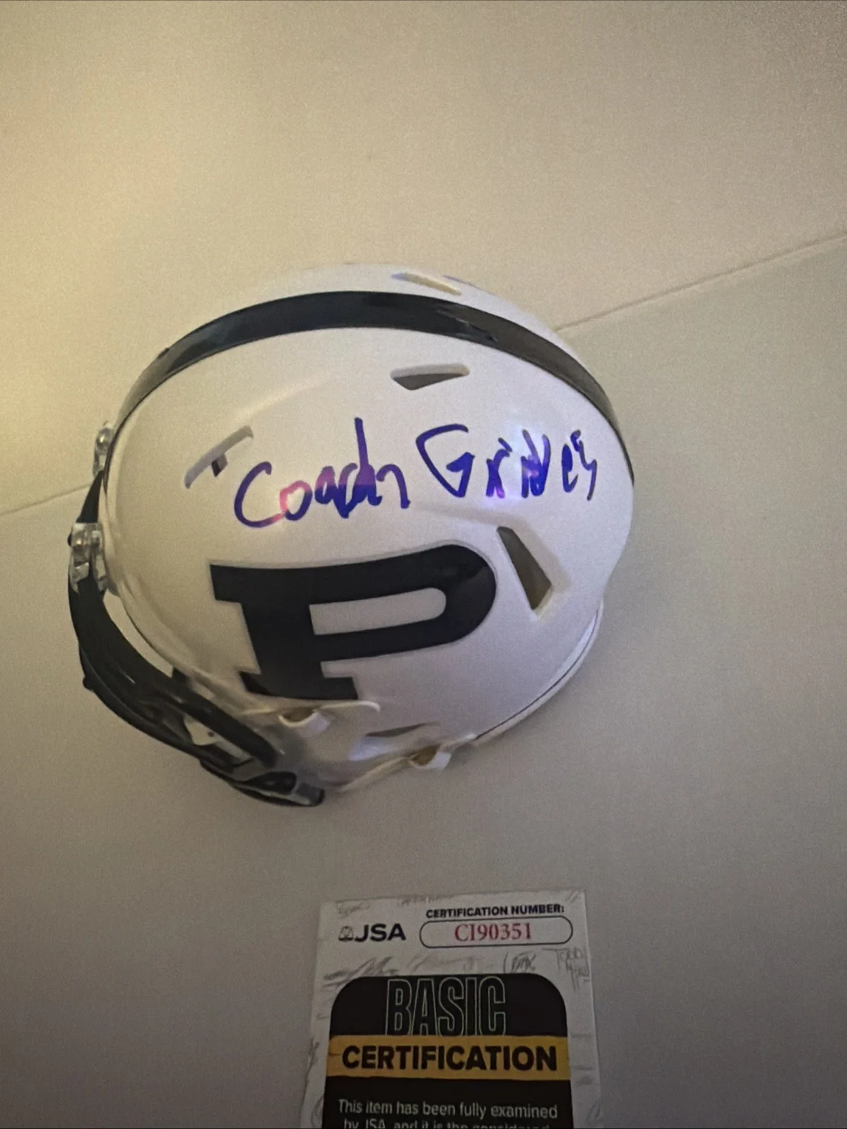 BILLY BOB THORNTON — BILLY BOB THORNTON SIGNED AUTOGRAPH MOJO MINI HELMET FRIDAY NIGHT LIGHTS JSA COA, image 2