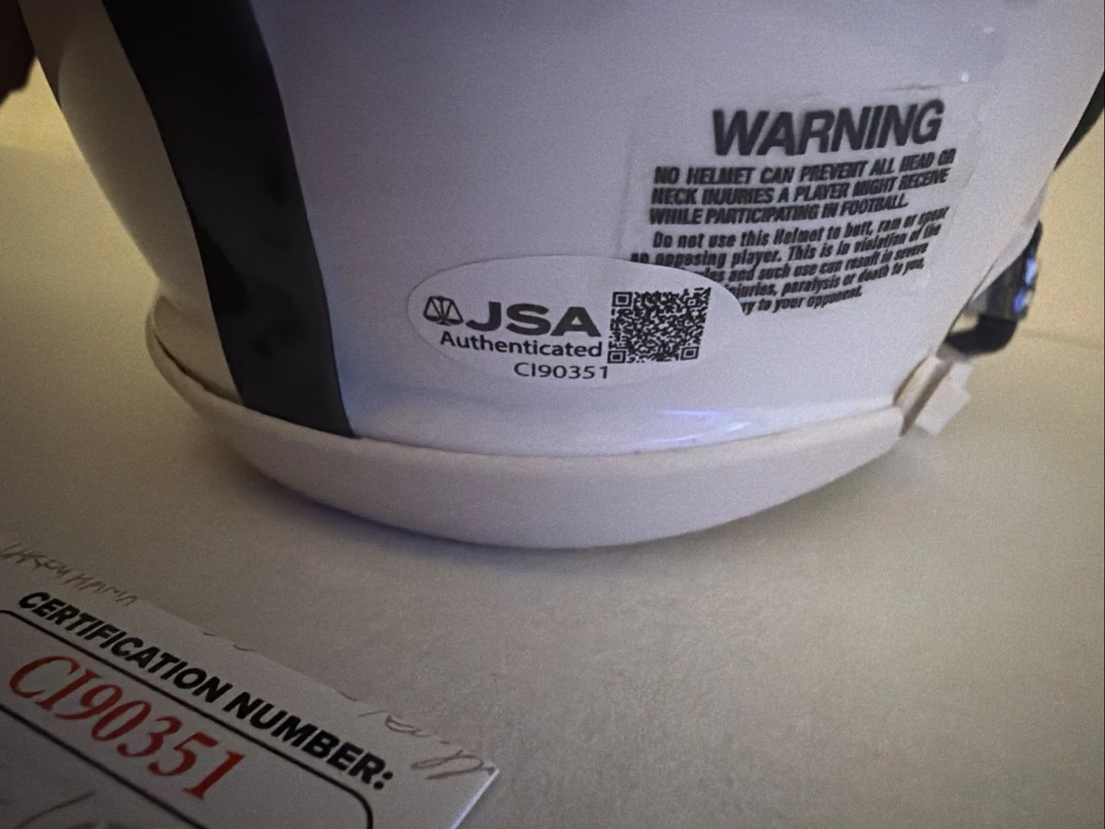 BILLY BOB THORNTON — BILLY BOB THORNTON SIGNED AUTOGRAPH MOJO MINI HELMET FRIDAY NIGHT LIGHTS JSA COA, image 3