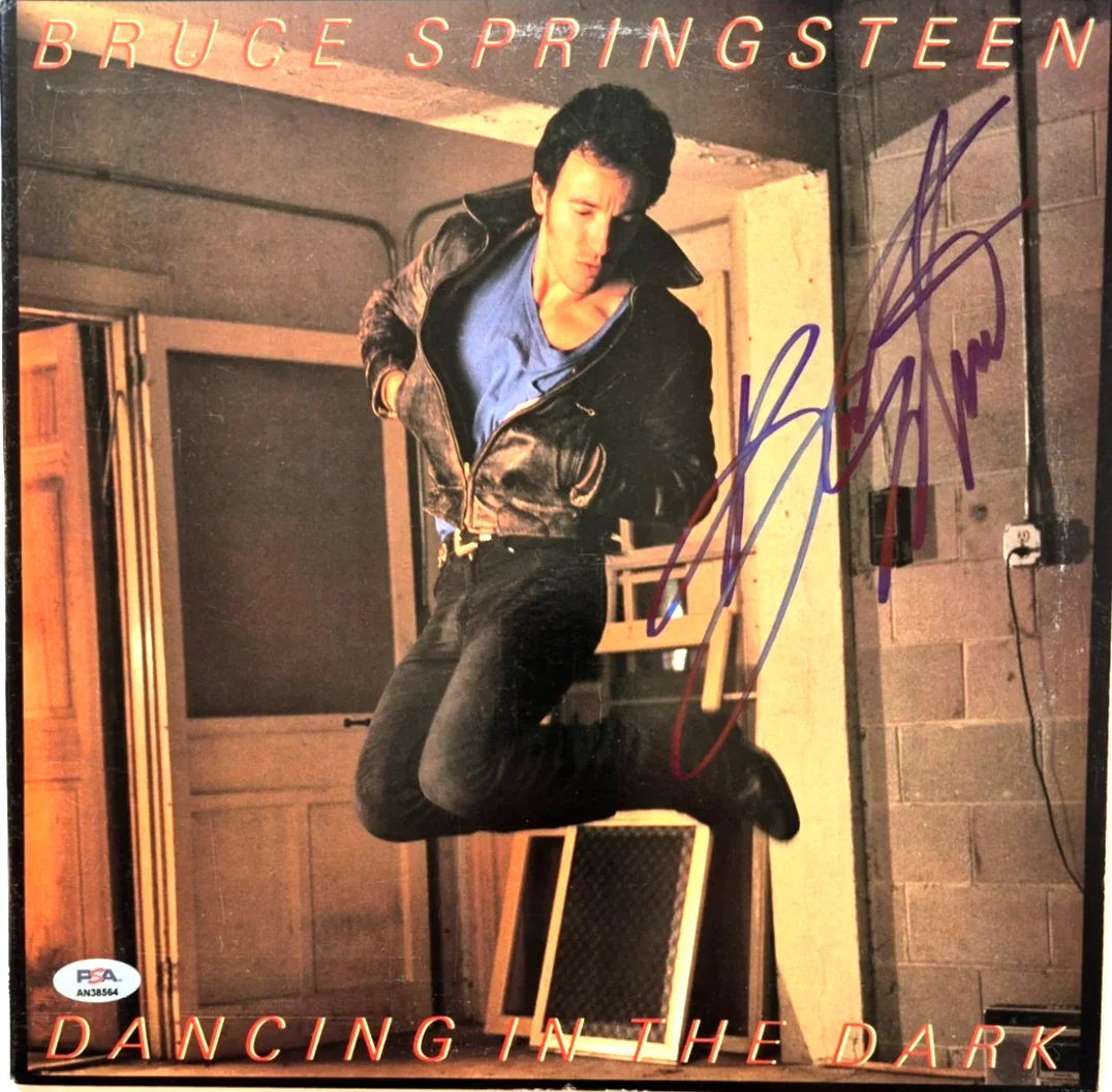 BRUCE SPRINGSTEEN SIGNED AUTOGRAPHED DANCING IN THE DARK VINYL RECORD PSA LOA, image 2