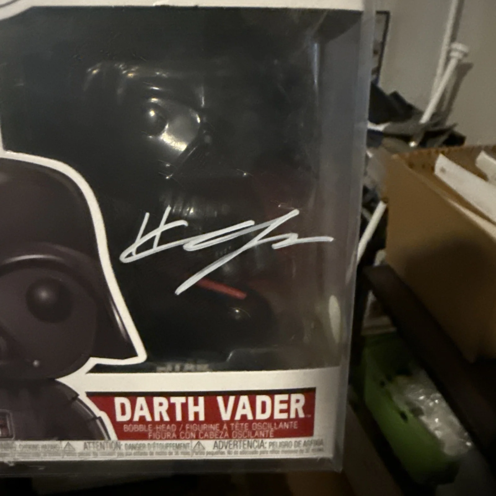 Hayden Christensen Darth Vader Star Wars Signed Funko Pop Figurine #01 JSA COA, изображение 2