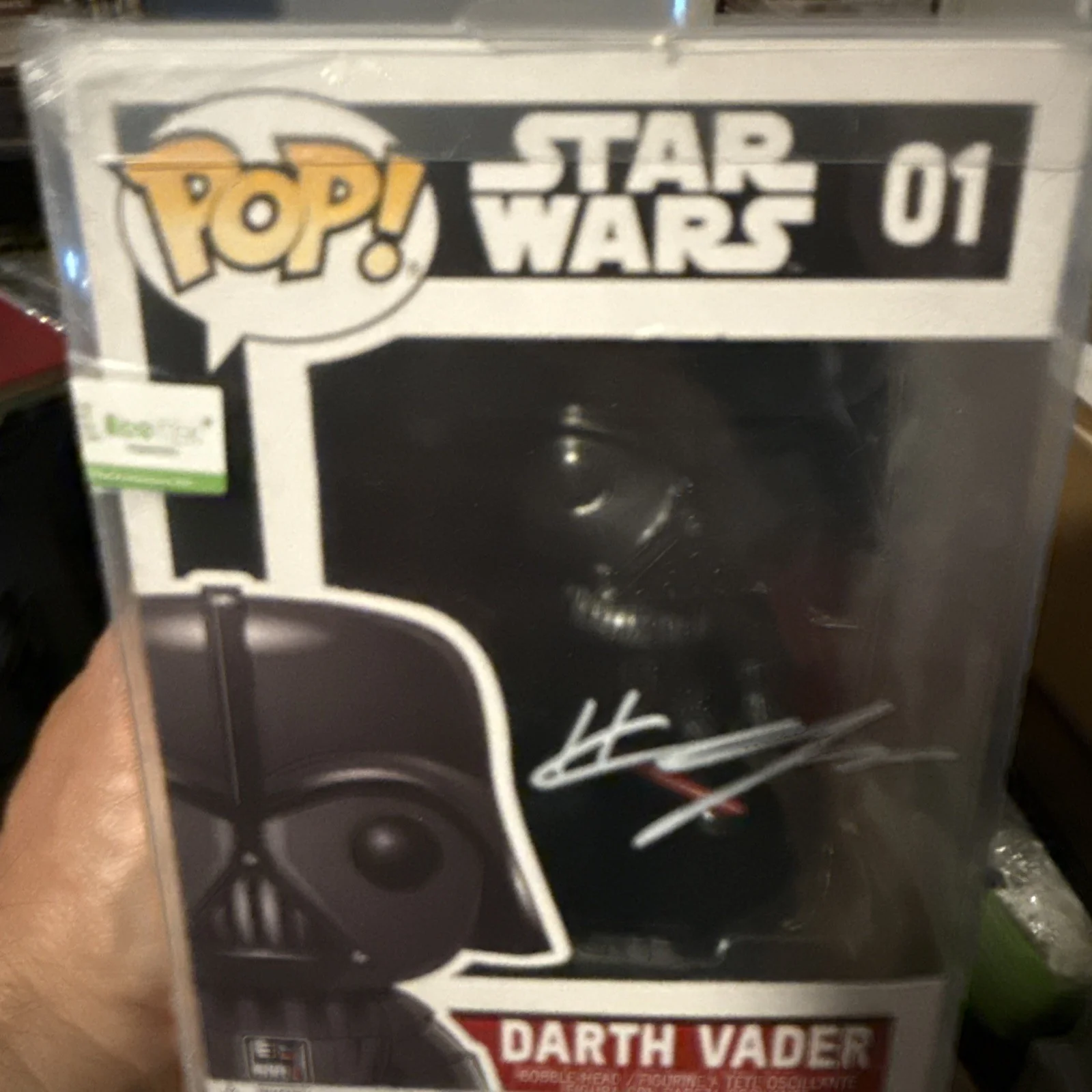 Hayden Christensen Darth Vader Star Wars Signed Funko Pop Figurine #01 JSA COA, изображение 3