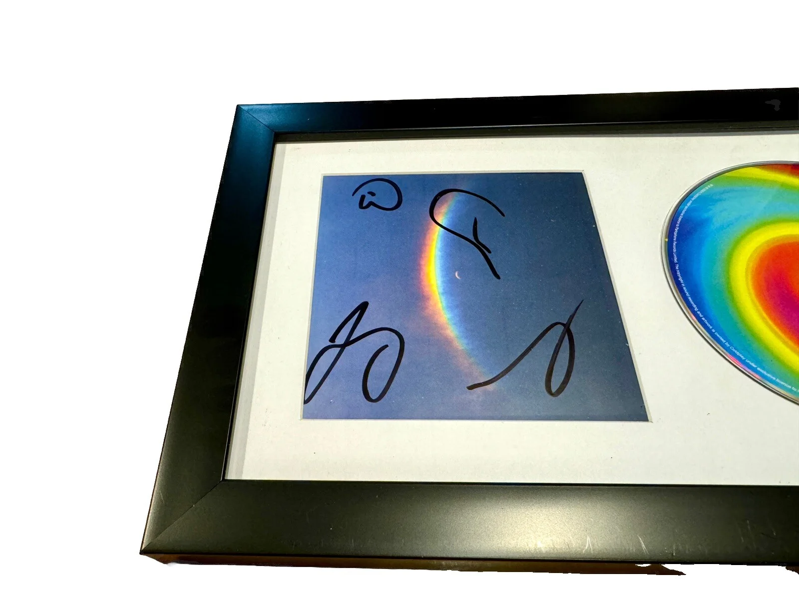 COLDPLAY FULL BAND SIGNED & FRAMED MOON MUSIC CD ALBUM AUTOGRAPH COA D, image 2