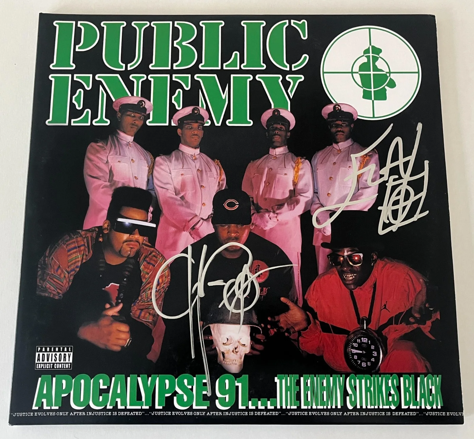 PUBLIC ENEMY SIGNED AUTOGRAPH APOCALYPSE 91 VINYL ALBUM wEXACT PROOF BECKETT COA, image 2