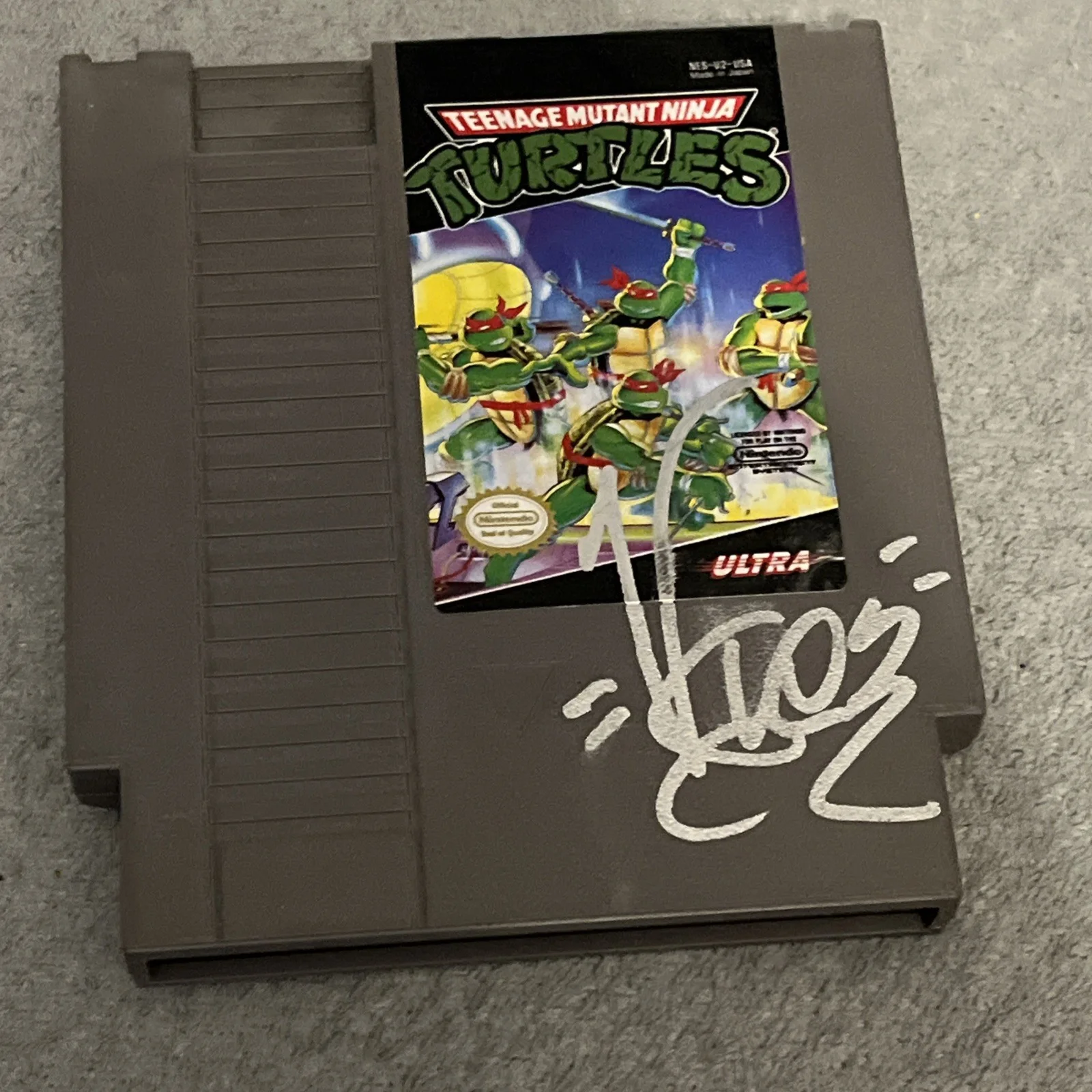 RARE VANILLA ICE SIGNED AUTOGRAPHED NINTENDO NES GAME ACOA LOA TMNT NINJA TURTLE, image 4