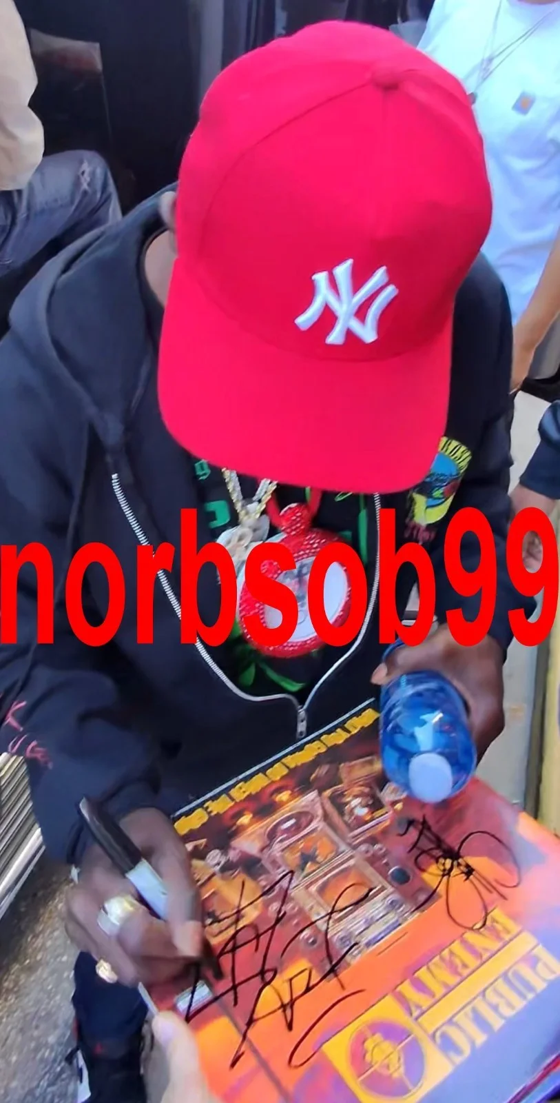 PUBLIC ENEMY FLAVOR FLAV & CHUCK D SIGNED VINYL ALBUM w/EXACT PROOF BECKETT COA, изображение 3