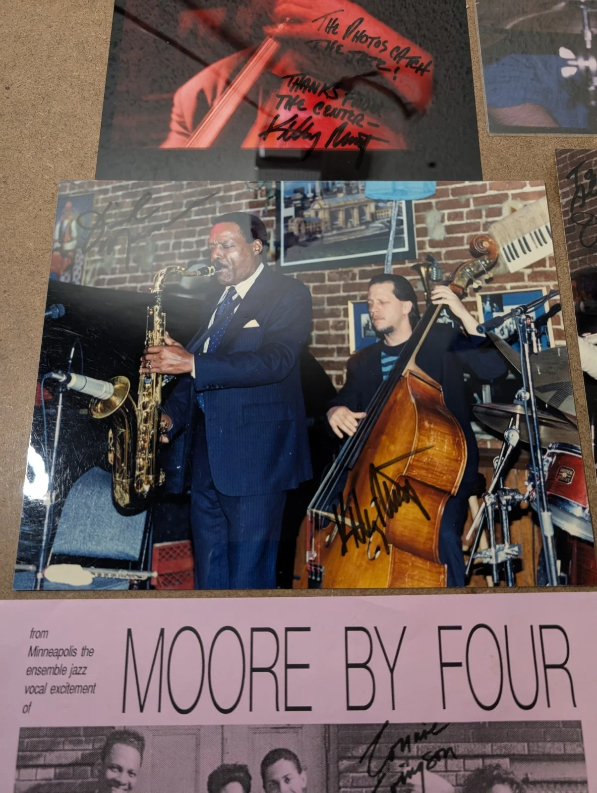 Lot 7 JAZZ LEGENDS RARE AMAZING Photos & AUTOGRAPHS Kansas City Jazz Club Groups, изображение 4