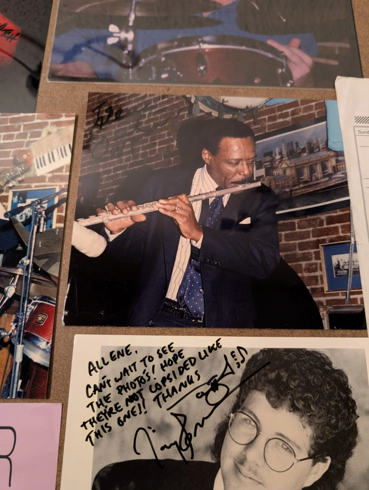 Lot 7 JAZZ LEGENDS RARE AMAZING Photos & AUTOGRAPHS Kansas City Jazz Club Groups, изображение 5