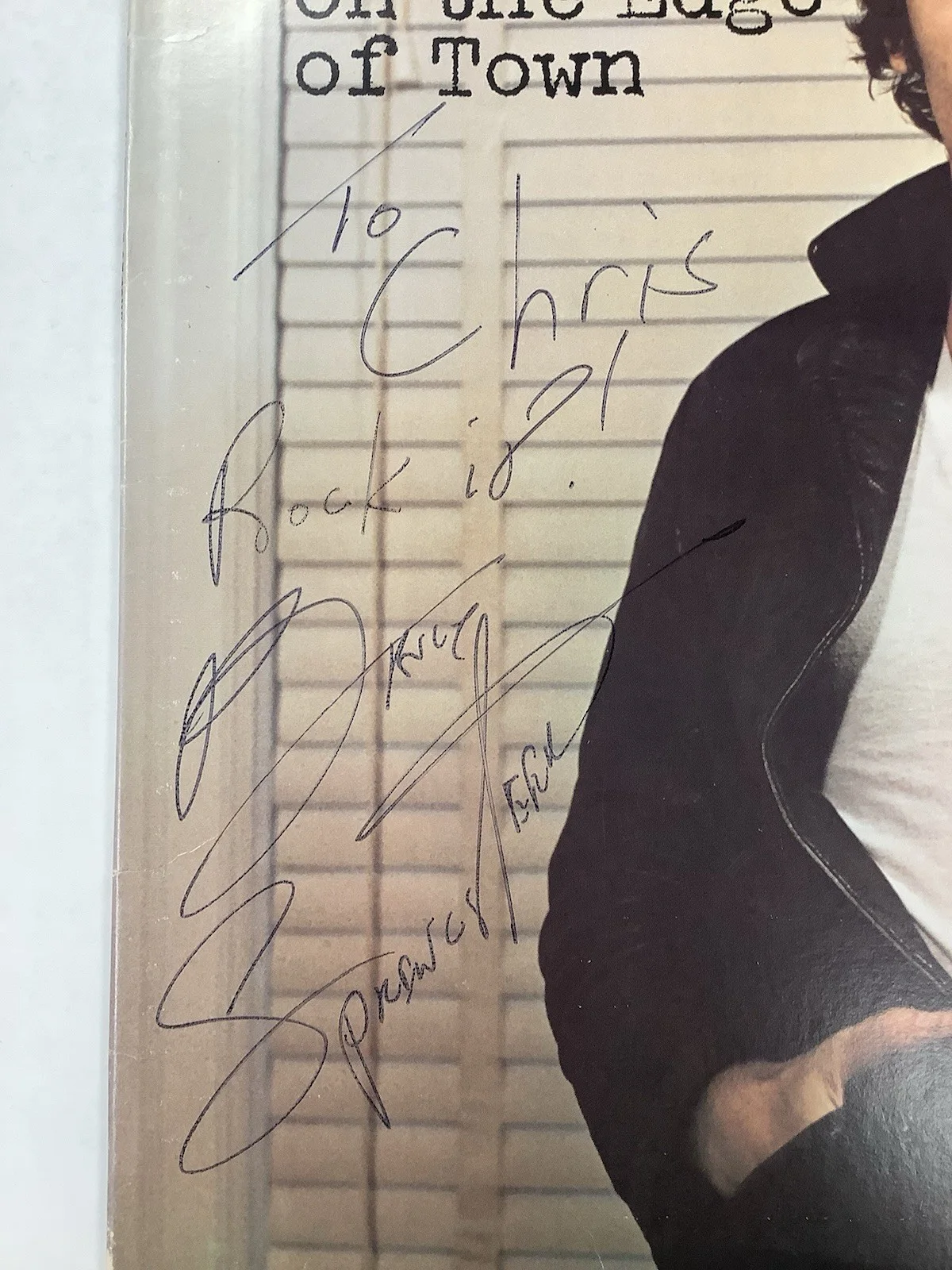 Bruce Springsteen Signed Album Vinyl Darkness On The Edge Of Town Autograph PSA, изображение 2