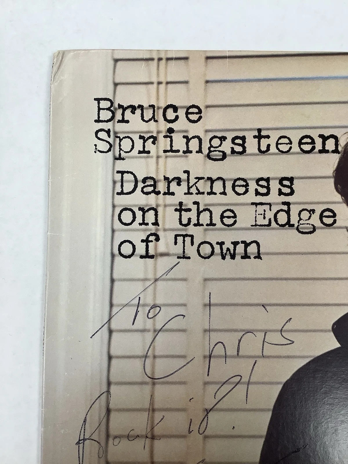 Bruce Springsteen Signed Album Vinyl Darkness On The Edge Of Town Autograph PSA, изображение 3