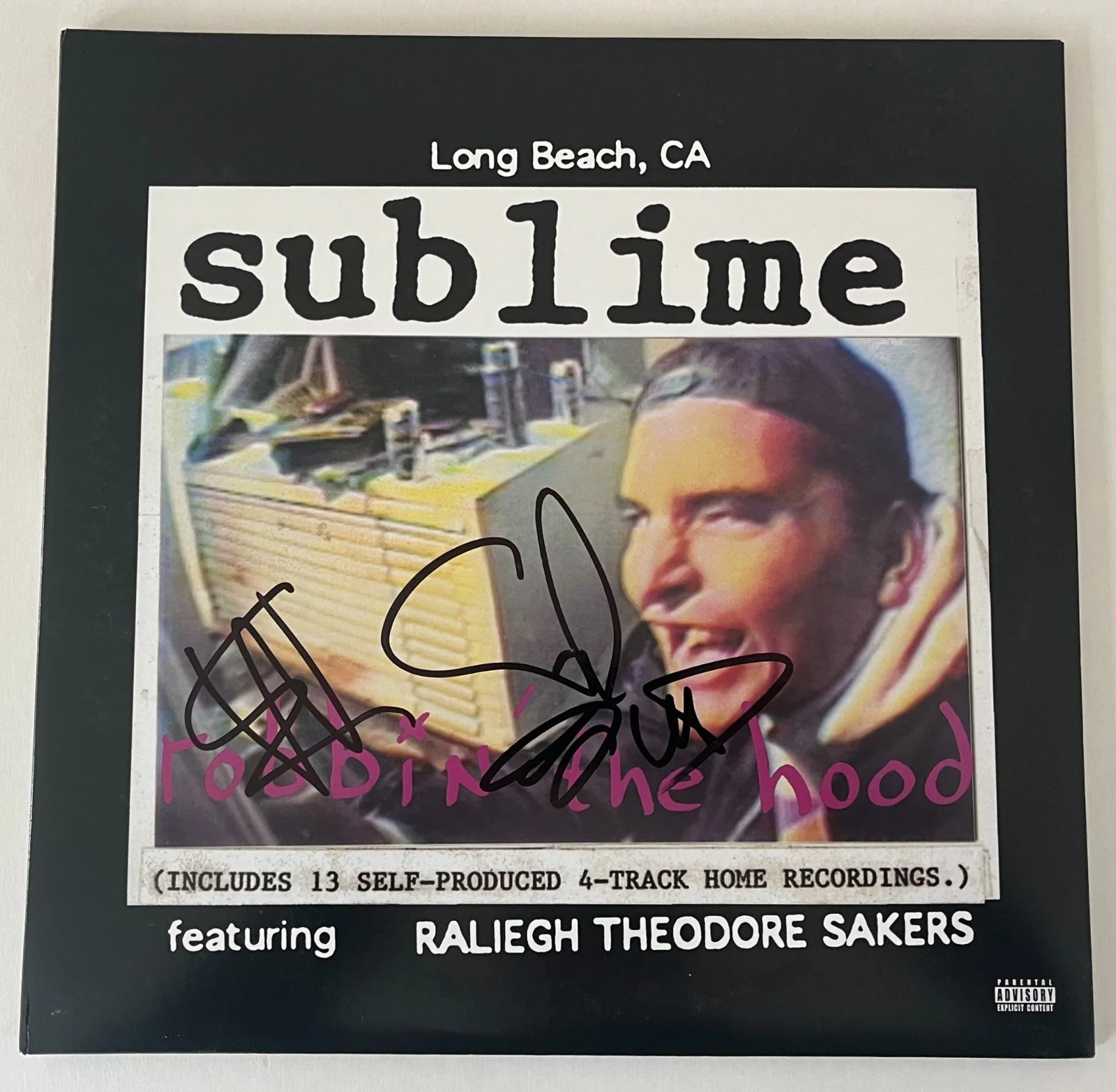 SUBLIME BAND ERIC & BUD SIGNED ROBBIN' THE HOOD VINYL w/EXACT PROOF BECKETT COA, изображение 2