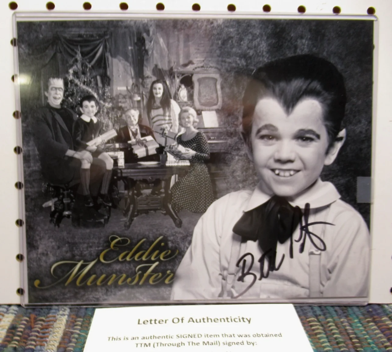 BUTCH PATRICK — THE MUNSTERS EDDIE MUNSTER BUTCH PATRICK SIGNED 8X10 PHOTO AUTOGRAPHED W COA