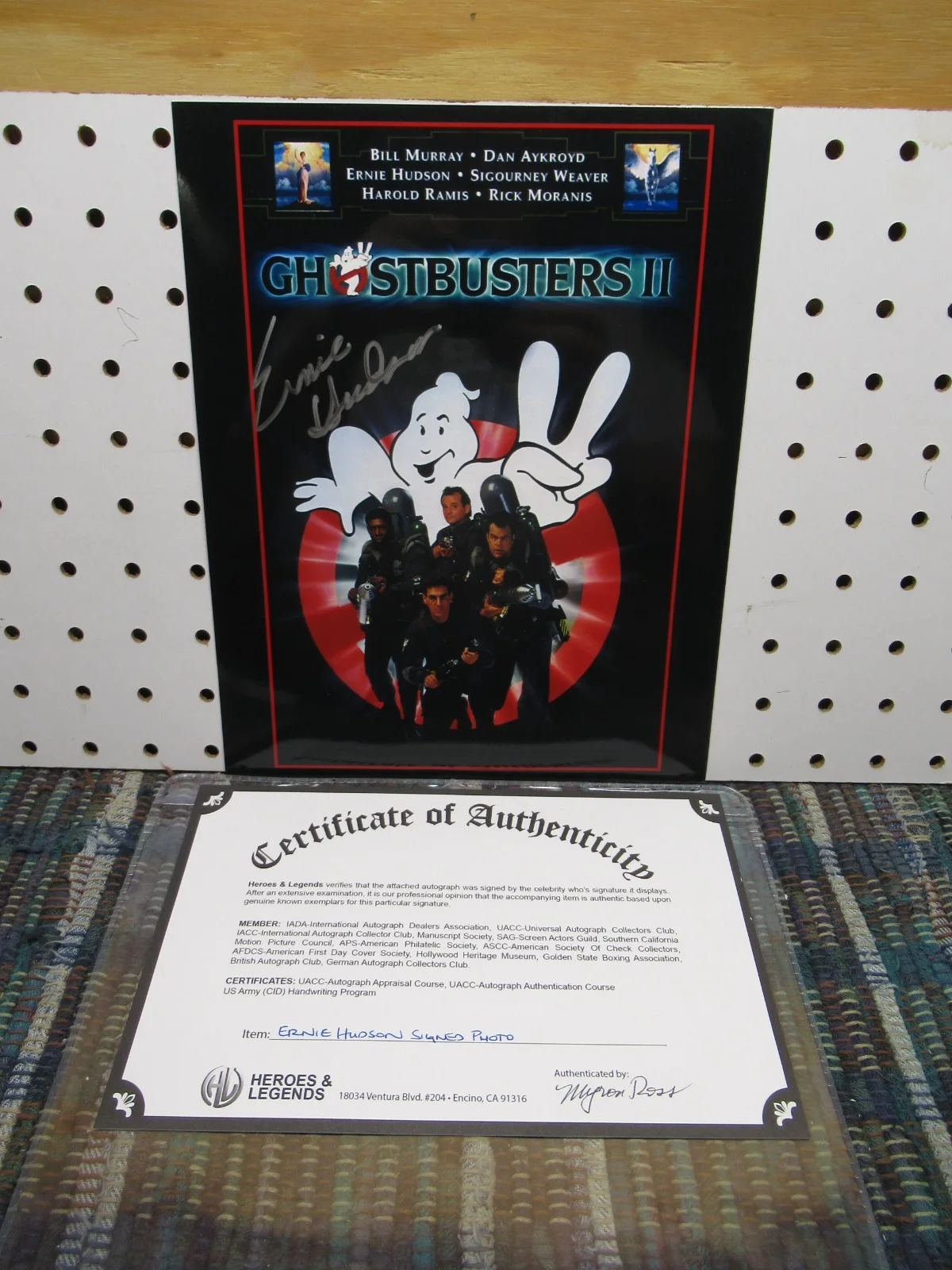 ERNIE HUDSON — GHOSTBUSTERS II , ERNIE HUDSON SIGNED , 8"X10" PHOTO AUTOGRAPHED W COA, image 4