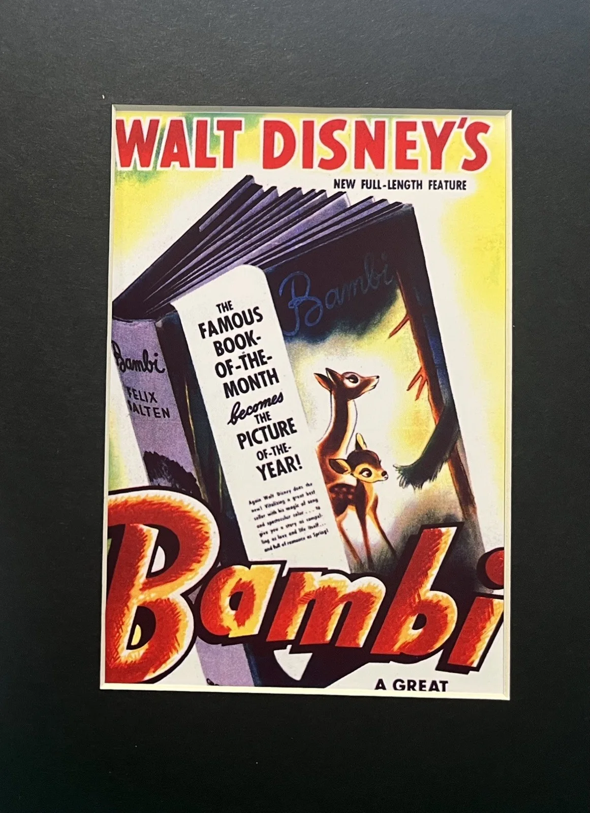 BAMBI. . 35mm Film Cell MOUNTED DISPLAY, image 2