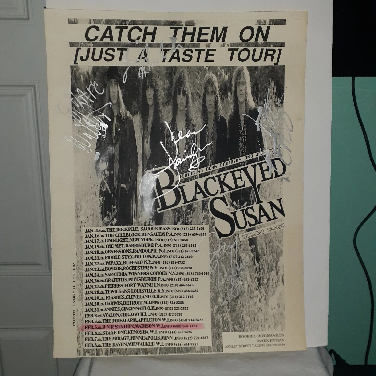 ORIGINAL, SIGNED VENUE POSTER " BLACKEYED SUSAN " @ MADISON, WIS. R-N-R STATION, image 2