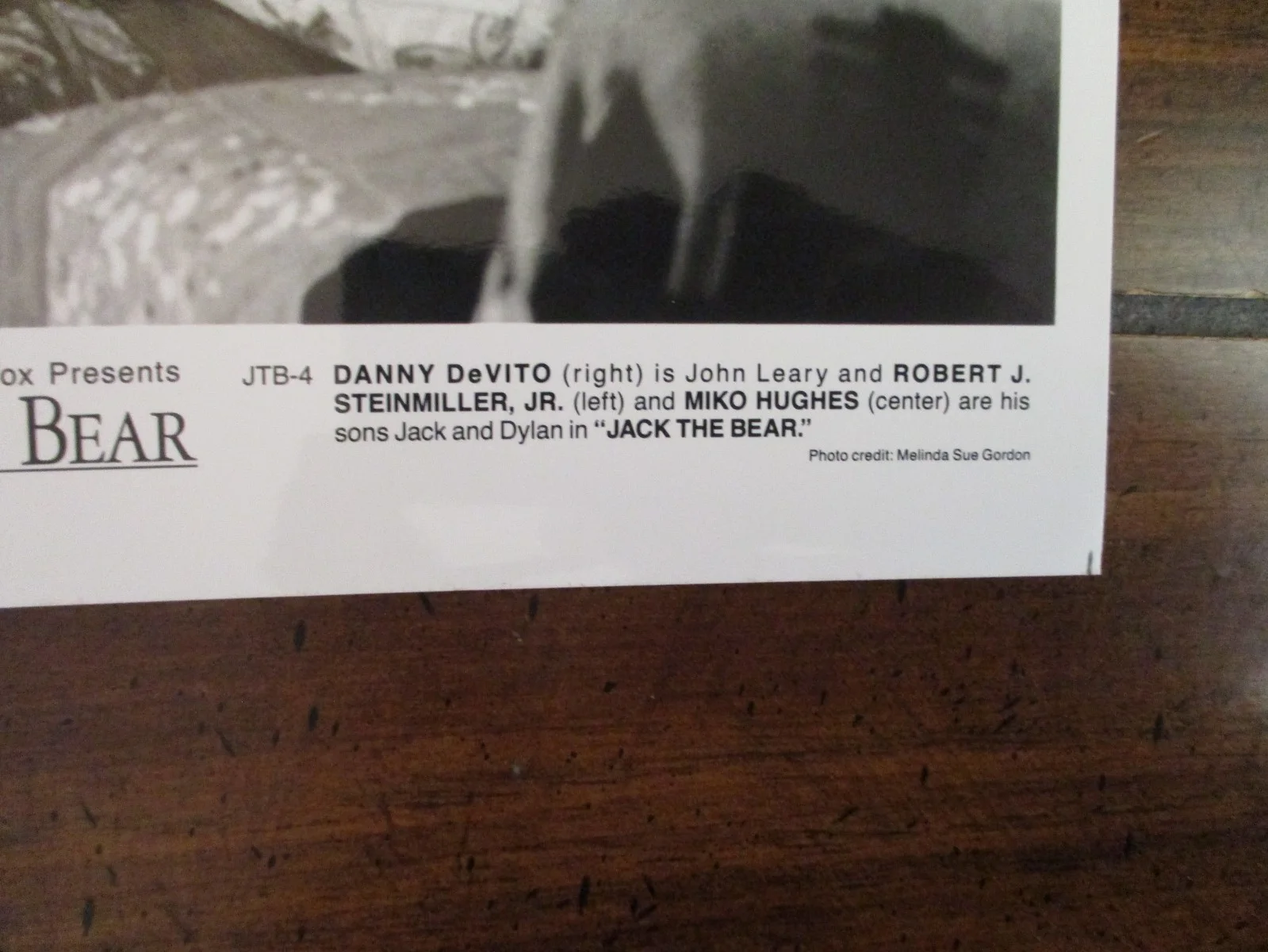 Danny DeVito/Robert Steinmiller/Miko Hughes(JACK THE BEAR)1993 10x 8 B & W Photo, изображение 3