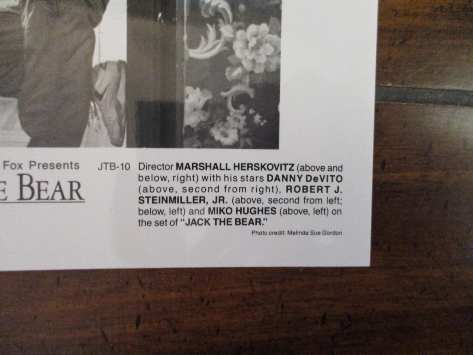 Marshall Herskovitz/Miko Hughes/Danny DeVito(JACK THE BEAR)1993 B& W Press Photo, image 3