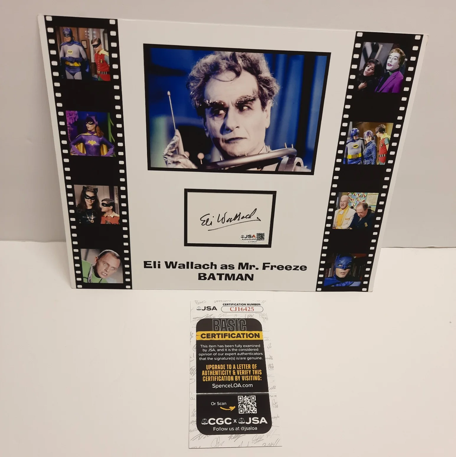 Eli Wallach — Mr. Freeze Eli Wallach Autographed Signed Custom Cut 11x8 Collage Batman JSA COA, image 2