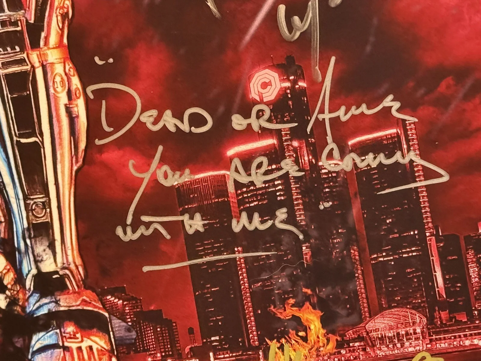 Dr. Peter Weller — Robocop Peter Weller Autographed 11x17 Print Inscription JSA COA DEAD OR ALIVE, изображение 4
