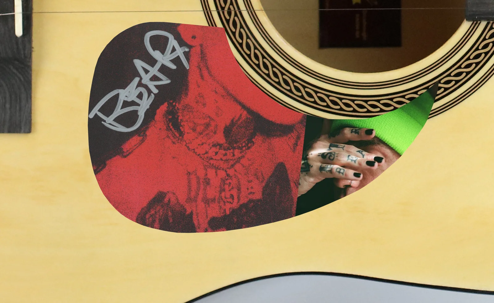 blackbear — blackbear Autographed Signed Guitar Anonymous ACOA, image 2