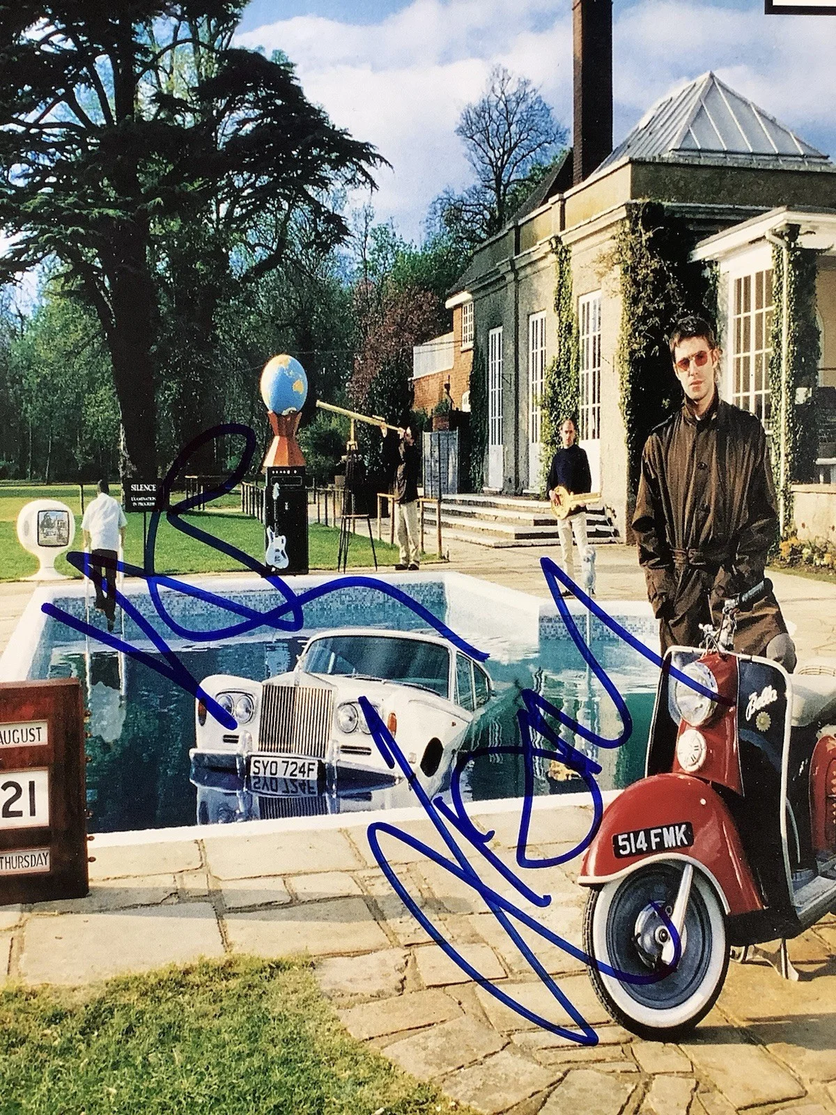 Oasis Signed Album Vinyl Be Here Now 2X Autograph Noel & Liam Gallagher JSA LOA, изображение 2