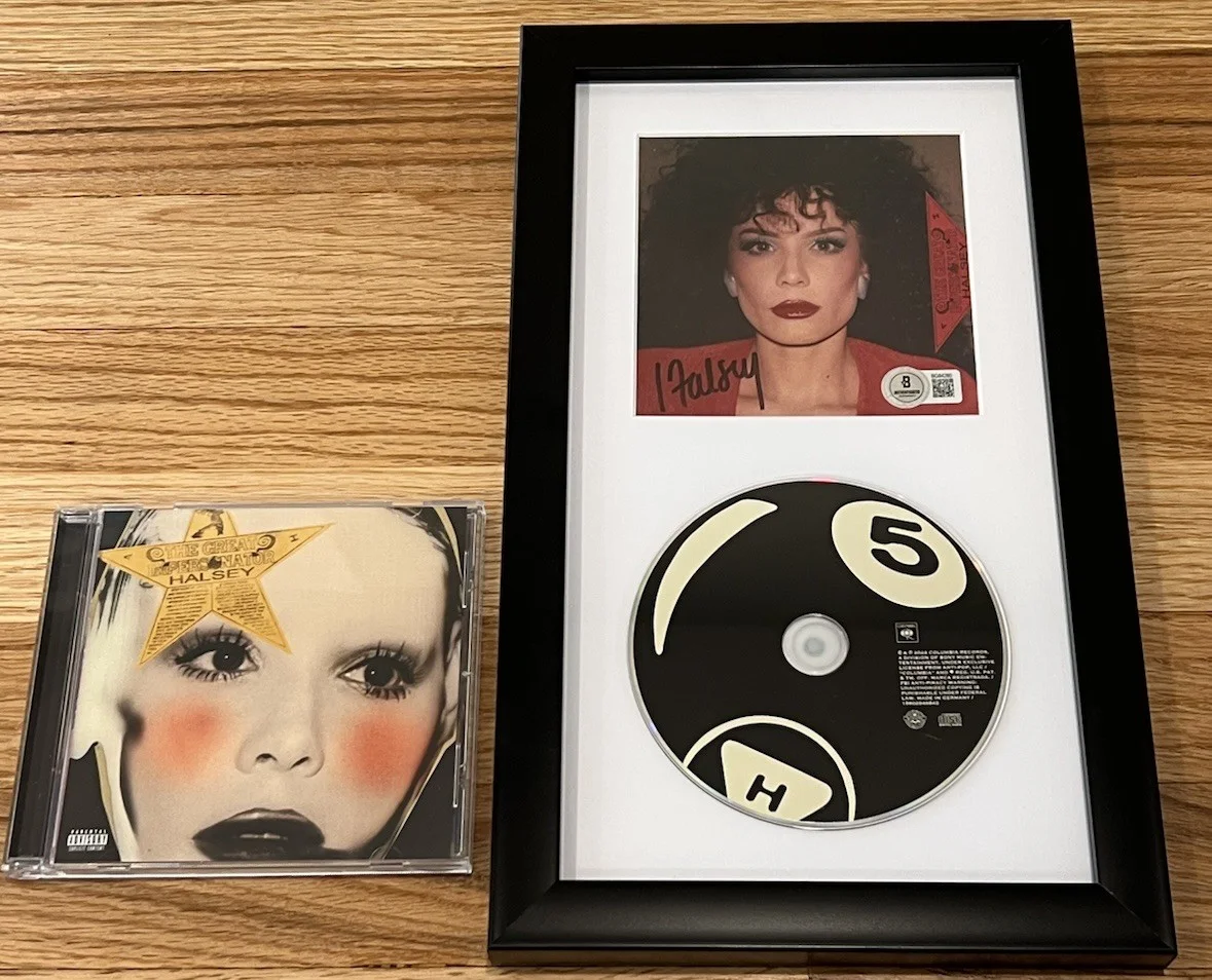 Halsey Signed Autographed Framed The Great Impersonator CD Insert Beckett COA, image 2