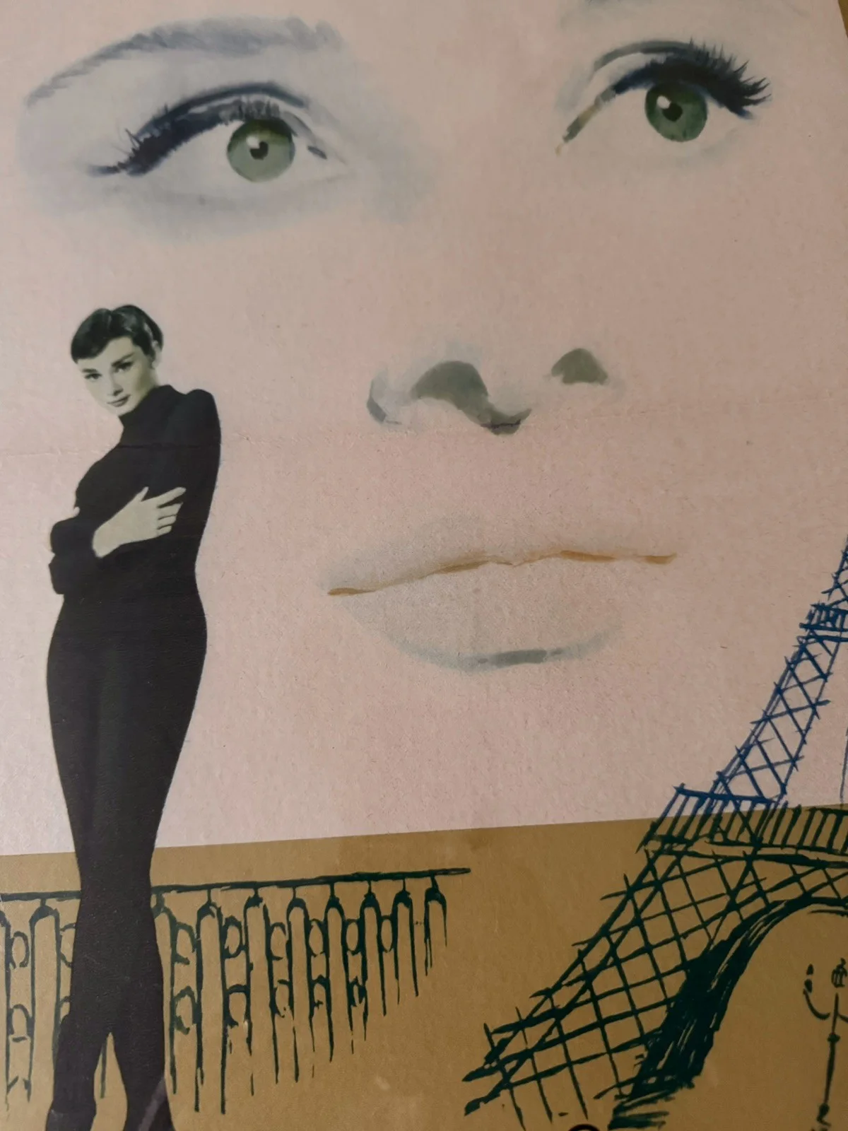 Audrey Hepburn Italian Movie Poster (Funny Face) “Cenerentola a Parigi” Vintage, изображение 2