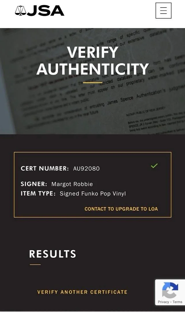 Margot Robbie Signed Funko Pop #1447 "Barbie" - JSA COA, image 5
