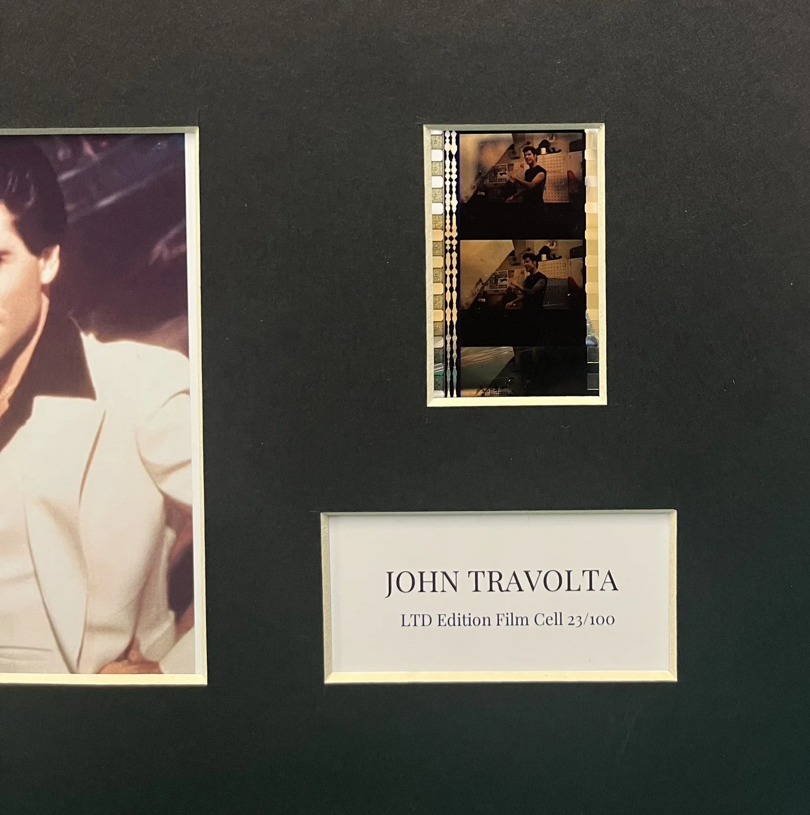 JOHN TRAVOLTA . 35mm Film Cell Mounted Display, изображение 2